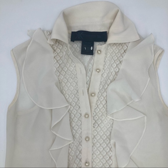 Xs kardashian collection white lace top - Picture 7 of 8